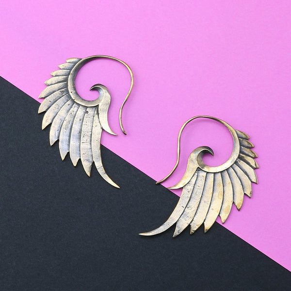 18G Rose Gold Angel Wing Brass Hangers