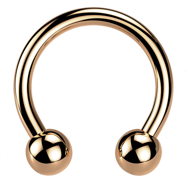 Rose Gold PVD Basic Titanium Circular Barbell