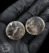 Rutilated Quartz Stone Plugs 1 Inch (25mm)