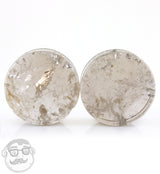 Rutilated Quartz Stone Plugs 1 Inch (25mm)