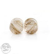 Rutilated Quartz Stone Plugs 0G (8mm)