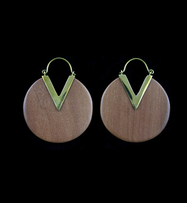 18G Discus Saba Wooden Hangers / Earrings