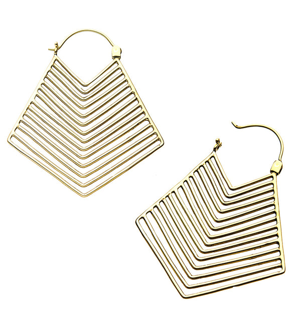 18G Scope Brass Earrings