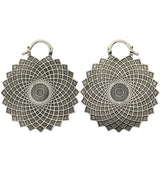 Silver Geometric Brass Ear Weights