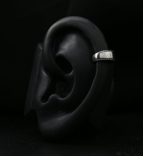 Smooth White Brass Ear Cuff