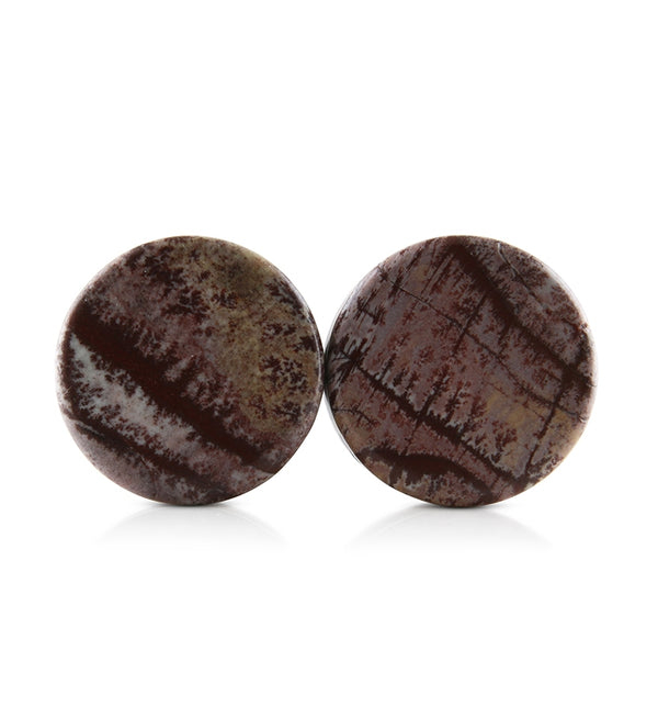 Sonoran Dendritic Rhyolite Stone Plugs 3-4" (19mm) Version 3