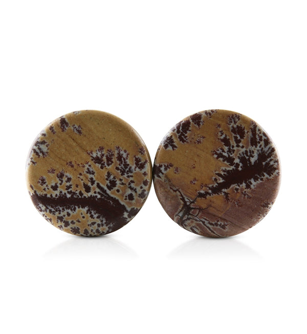 Sonoran Dendritic Rhyolite Stone Plugs 3/4" (19mm) Version 5