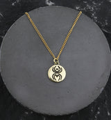 Spider Brass Charm Necklace