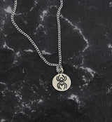 Spider White Brass Charm Necklace