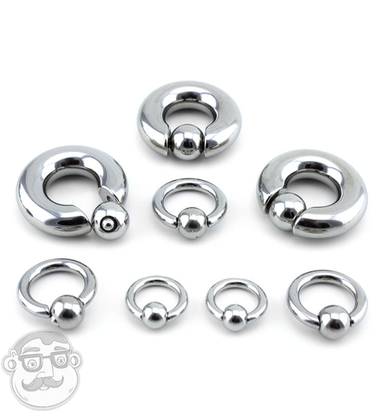 Stainless Steel Captive Spring Bead Ring (8g - 00G) |  4G (5mm) (1/2 - 12mm)