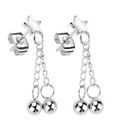 Star Dangle Stainless Steel Earrings