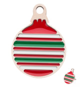 Striped Tree Ornament Threadless Titanium Top