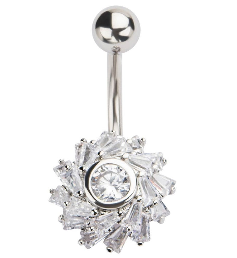 Swivel CZ Belly Ring