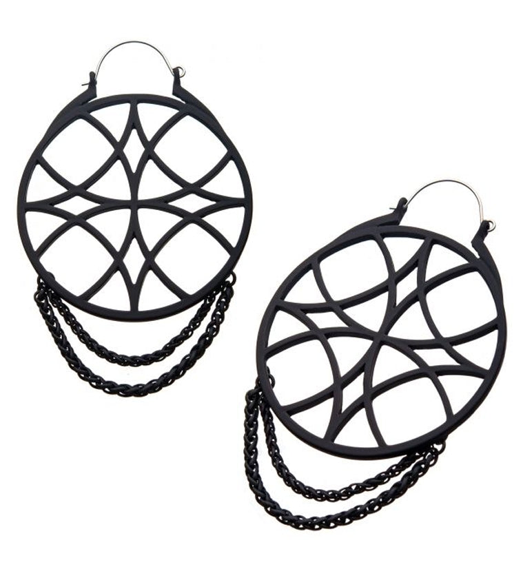 20G Black Entangled Plug Hoops | UrbanBodyJewelry.com