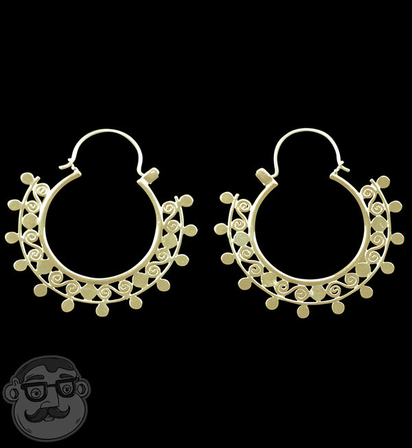 18G Tanima Brass Hoop Earrings