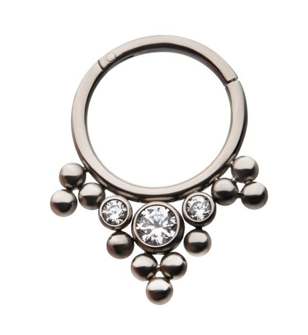 Titanium Hinged Beaded Cluster Segment Ring