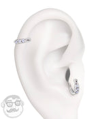 16G Triple CZ Tragus Clicker