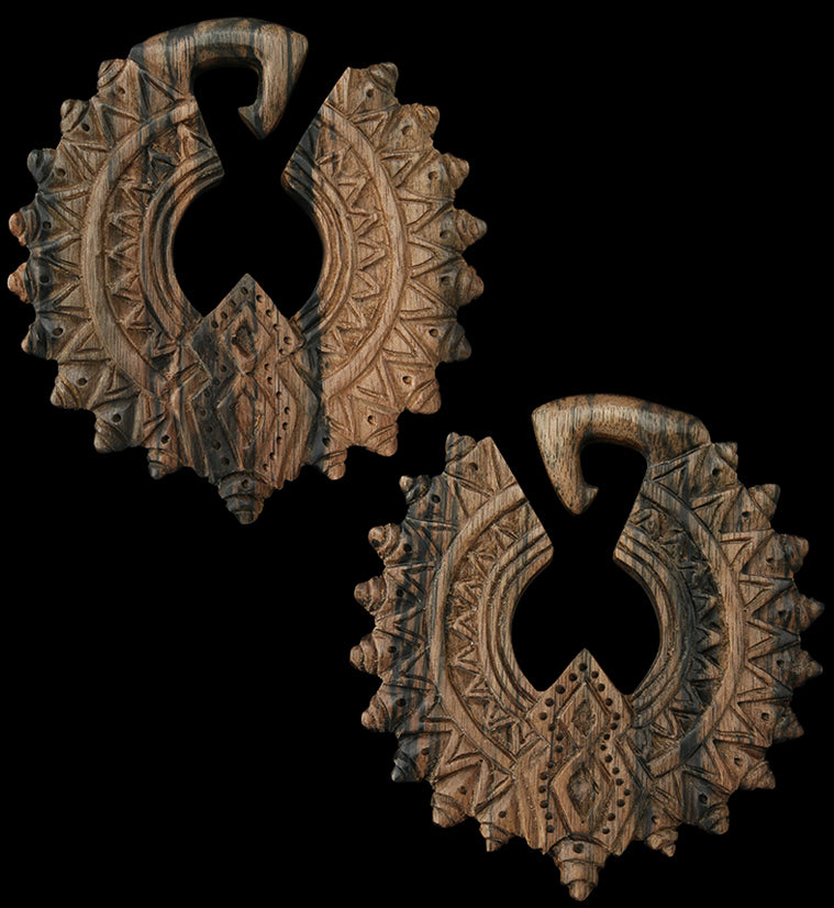 Tribal Areng Wooden Ear Weights