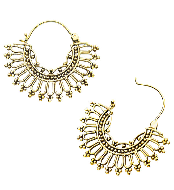 18G Aubade Beaded Brass Earrings