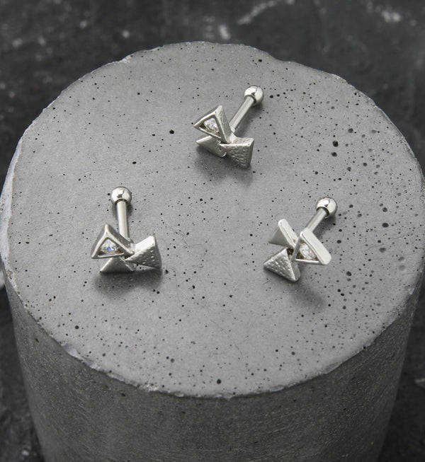 Triple Triad CZ Cartilage Barbell