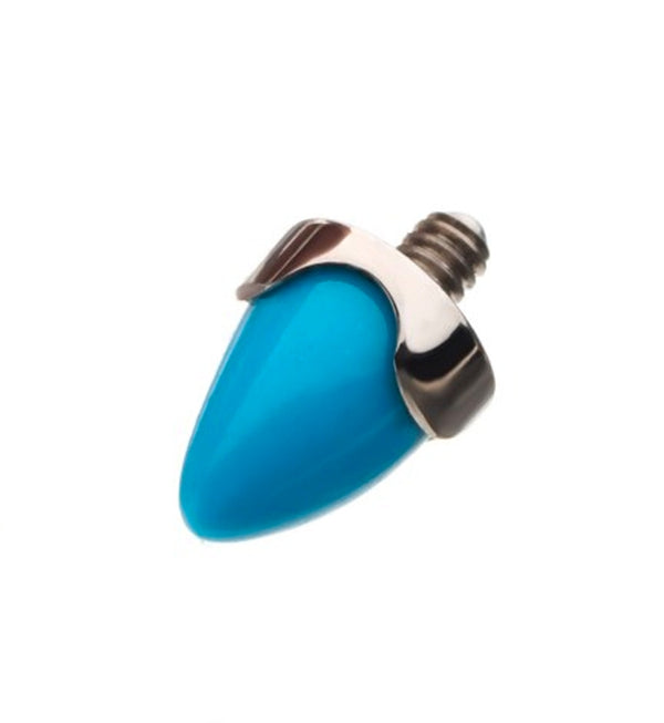 Turquoise Howlite Stone Spike Titanium Threaded End