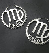 Virgo Sign Plug Hoops