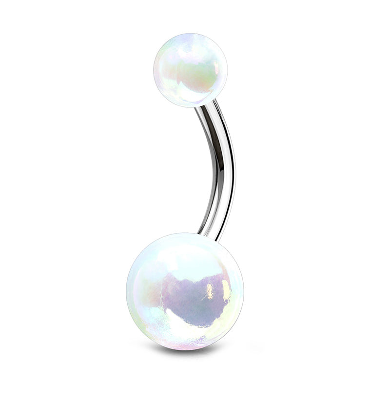 White Ory Belly Button Ring | UrbanBodyJewelry.com