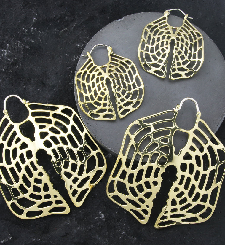 Xylem Geometric Brass Hangers / Earrings